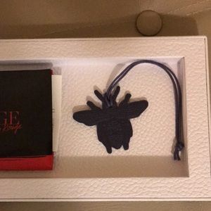 Dior purse charm bee amulet navy blue